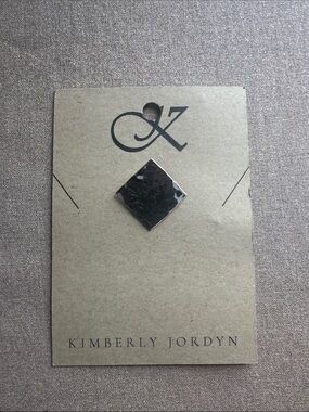 Sterling Silver Hammered Diamond-Shape Slide Pendant